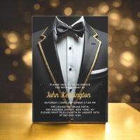 40e événement d'anniversaire Black and Gold Tuxedo