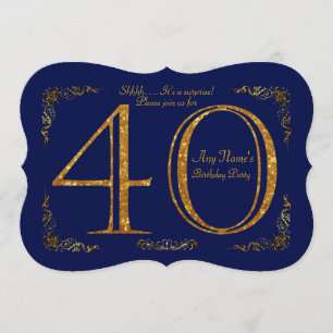 Invitation 40e, fête d'anniversaire 40e, grand Gatsby, Marine