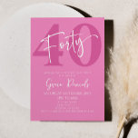 Invitation 40e fête du 40e anniversaire de Pink<br><div class="desc">C'est une invitation à la fête du 40e anniversaire de Pink Quarty!</div>