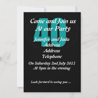 Invitation 40e modèle invité