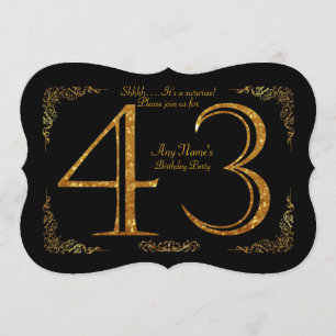 Invitation 43e anniversaire 43e anniversaire, grand Gatsby, n
