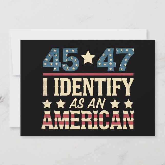 Invitation 45 47 Je M'Identifie Comme Un Drapeau Américain Tr (Devant)