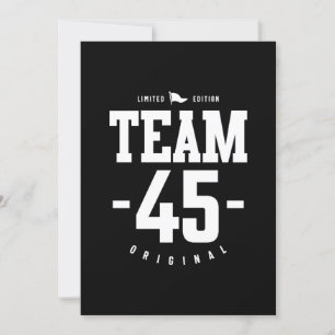 Invitation 45 ans - 45e anniversaire drôle cadeau