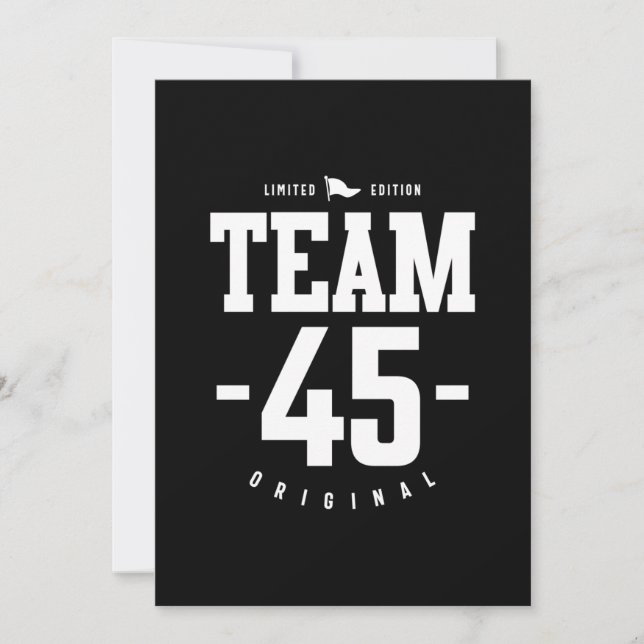 Invitation 45 ans - Cadeau d'anniversaire drôle (Devant)