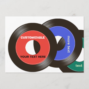 Invitation 45 disques personnalisables