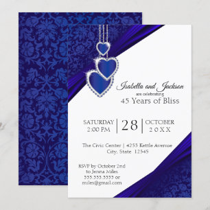 Invitation 45e / 65e Design Anniversaire Saphir