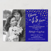 45e anniversaire avec photo - Sapphire Blue Gold