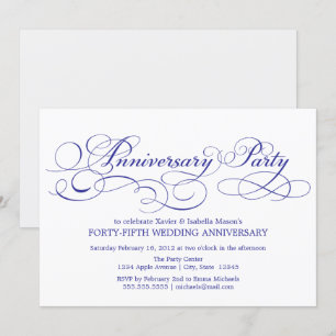 Invitation 45e anniversaire   Blanc/Bleu