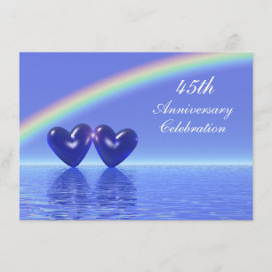 Invitation 45e Anniversaire Cœurs de Saphir