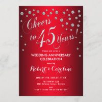 45e anniversaire du Mariage - Rouge & Argent