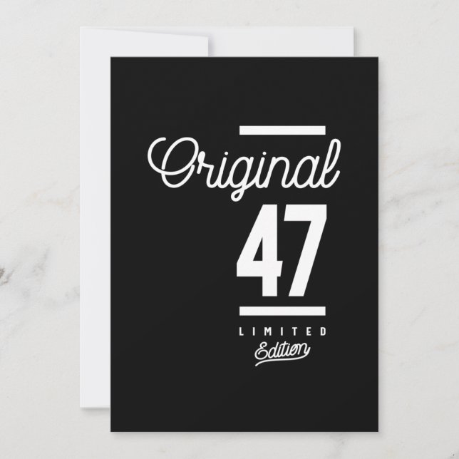 Invitation 47 Ans - Cadeau d'anniversaire drôle pour les 47 a (Devant)