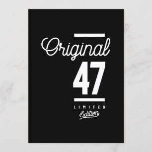 Invitation 47 Ans - Cadeau drôle pour 47e anniversaire