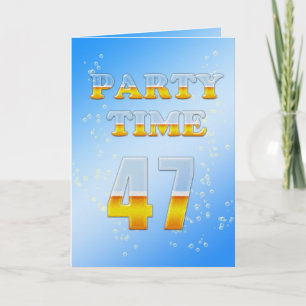 Invitation 47e anniversaire avec beaucoup de bière