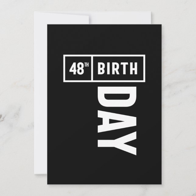 Invitation 48 Ans - Cadeau d'anniversaire drôle pour les 48 a (Devant)
