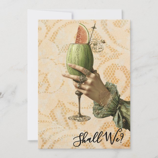 Invitation *~* 4 A101 Cocktail Orné PHOTO BACHELORETTE (Devant)