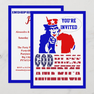 Invitation 4 juillet américaine