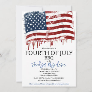 Invitation 4 juillet American BBQ Party