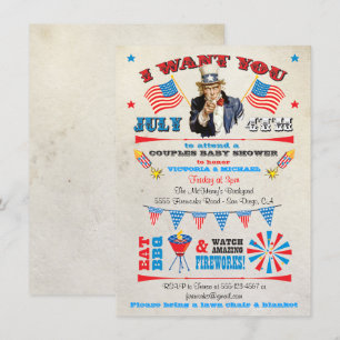 Invitation 4 juillet Barbecue barbecue bbq Bébé