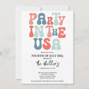 Invitation 4 juillet BBQ