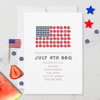 4 juillet BBQ Cookout Flag Cake Independence Day