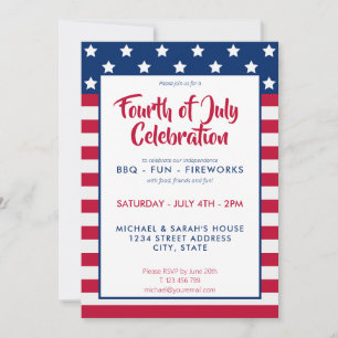 Invitation 4 juillet BBQ Party