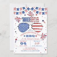 4 juillet BBQ rouge blanc et bleu patriotique