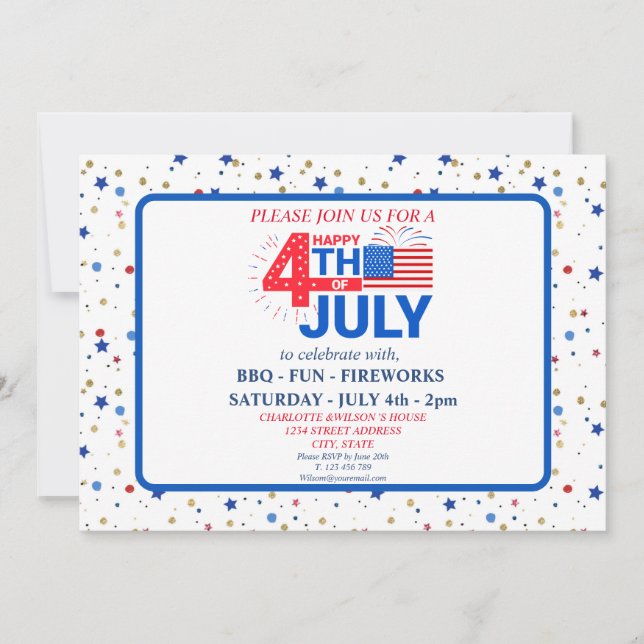 Invitation 4 juillet Célébration (Devant)