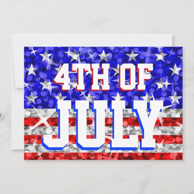 Invitation "4 juillet" de Glitz USA (Devant)