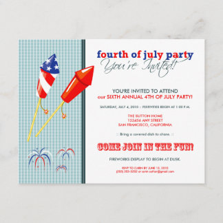 Invitation 4 juillet d'été/Invitation de cuisine :2