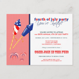 Invitation 4 juillet d'été/Invitation de cuisine : 2a