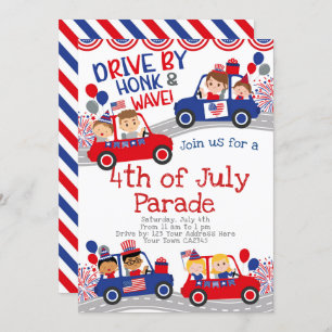 Invitation 4 juillet Drive By Bird