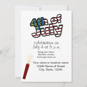 Invitation 4 juillet Fête