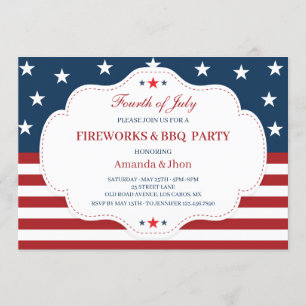 Invitation 4 juillet, Fête de l'Indépendance, barb