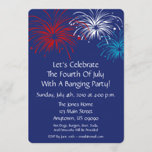 Invitation 4 juillet (Feu d'artifice Étoile