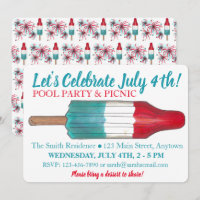4 juillet Feu d'artifice Rocket Pop Popsicle