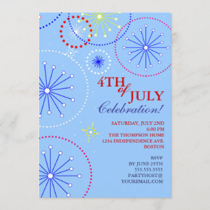 Invitation 4 juillet Fireworks Party