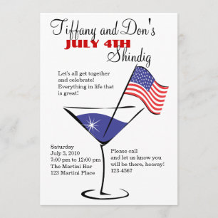 Invitation 4 juillet Martini Shindig !