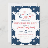 4 juillet moderne Fireworks Stars Barbecue