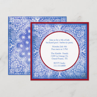 Invitation 4 juillet Parti Bandana