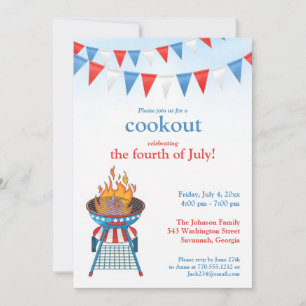 Invitation 4 juillet Party BBQ