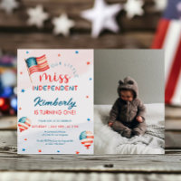 4 juillet Petite Miss Indépendante Photo Anniversa