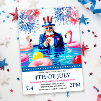 Invitation 4 juillet Pool Party