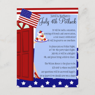 Invitation 4 juillet Potluck