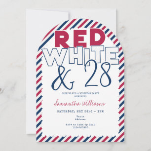 Invitation 4 juillet Red White BBQ Pique-nique BBQ