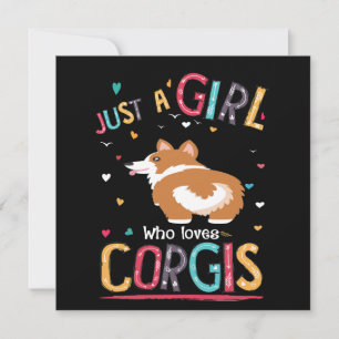 Invitation 4 Just A Fille Qui Aime Corgi