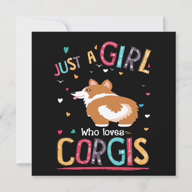 Invitation 4 Just A Girl Who Loves Corgi (Devant)