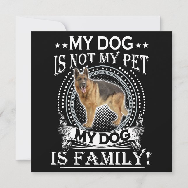 Invitation 4 Mon chien n'est pas mon animal de compagnie Mon  (Devant)