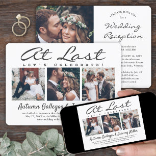 Invitation 4 Photo Au Mariage de la célébration du mariage De