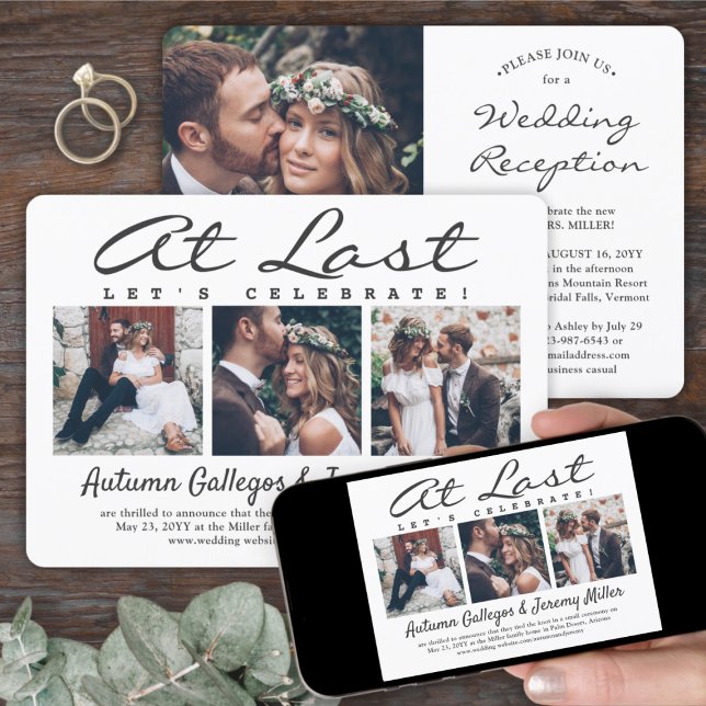 Invitation 4 Photo Au Mariage de la célébration du mariage De (Créateur téléchargé)