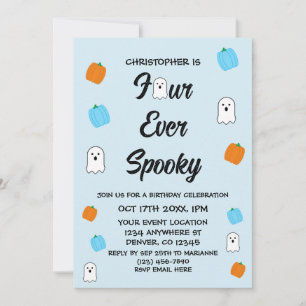 Invitation 4e anniversaire éffrayant